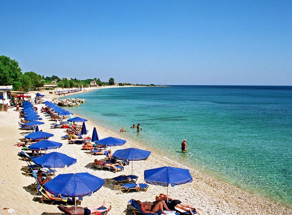 Sandy Bay Hotel Plomari Esterno foto