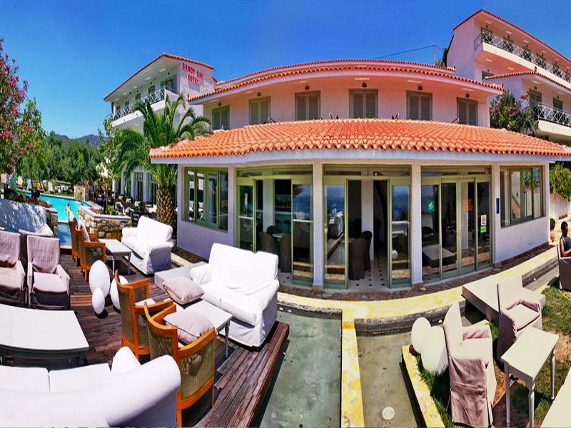 Sandy Bay Hotel Plomari Esterno foto