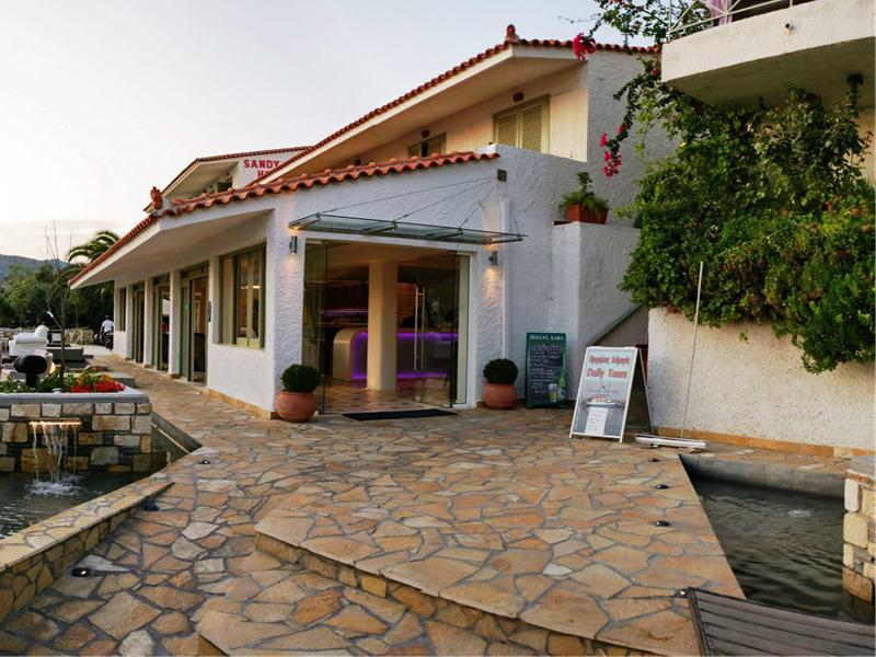 Sandy Bay Hotel Plomari Esterno foto