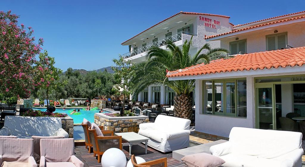 Sandy Bay Hotel Plomari Esterno foto