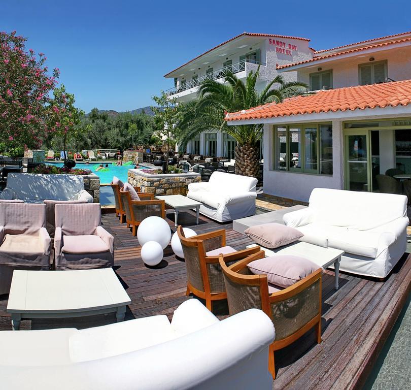 Sandy Bay Hotel Plomari Esterno foto