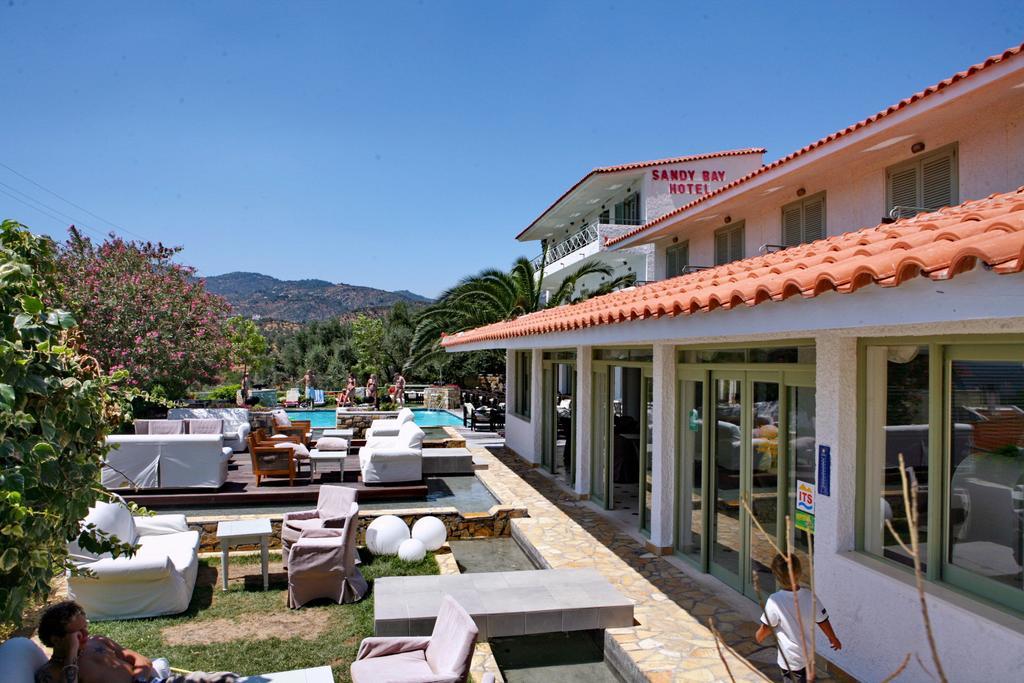 Sandy Bay Hotel Plomari Esterno foto